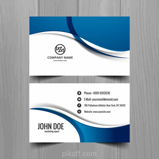 626x626 Ai Blue Wavy Business Card Vector Free Download 2018 Business