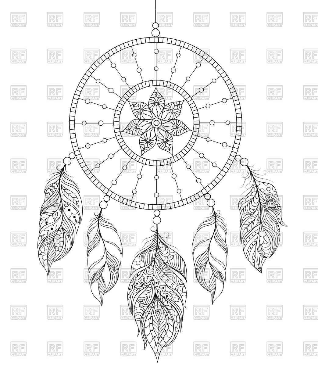 1043x1200 Dreamcatcher Vector Image Vector Artwork Of Signs, Symbols, Maps