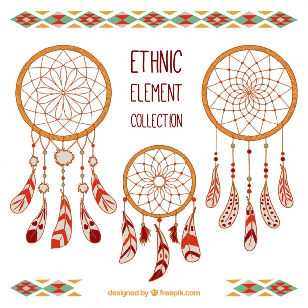 626x626 Set Of Decorative Hand Drawn Dreamcatcher Vector Free Download