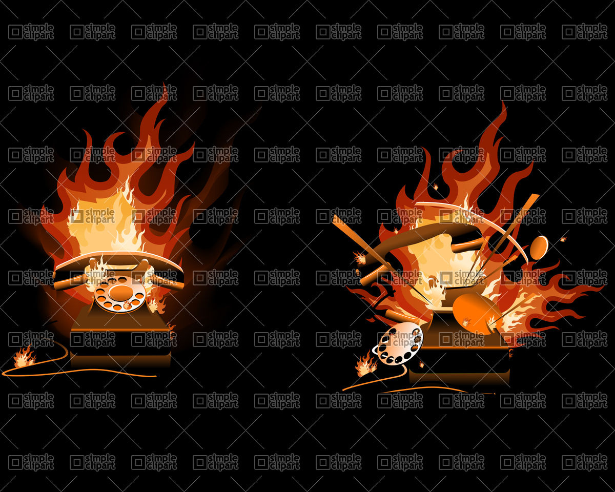 1200x960 Dial Telephone Explosion Vector Image