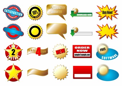 425x300 Stickers Ribbon Ui Dialog Box Explosion Vector Free Vectors Ui