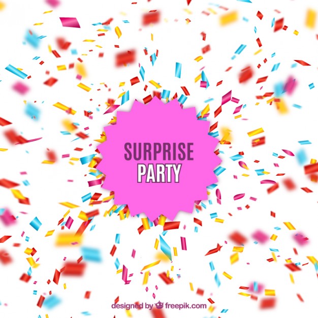 626x626 Surprise Party With Confetti Explosion Vector Free Download
