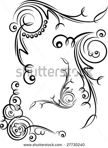 346x470 Free Filigree Designs Elements For Design Or Tattoo. Stock
