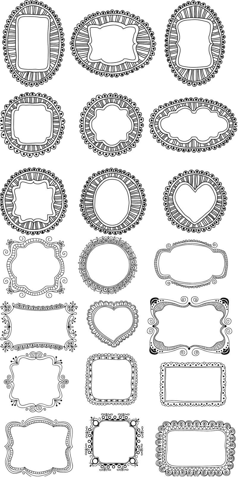 800x1600 Free Vintage Ornate Frames Vector Brocade, Flourish, Scrolling