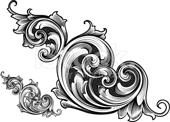 556x399 Victorian Filigree Clipart