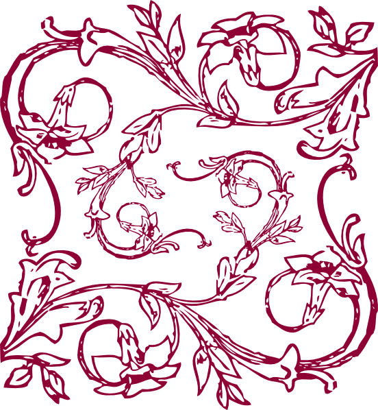 552x598 Filigree Clip Art
