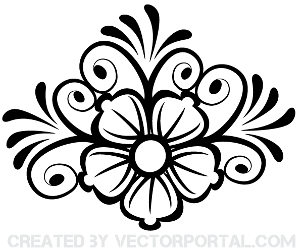 600x500 Vector Filigree Clip Art