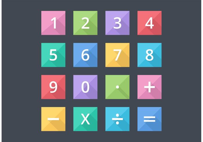 700x490 Free Numbers And Mathematical Flat Vector Icons