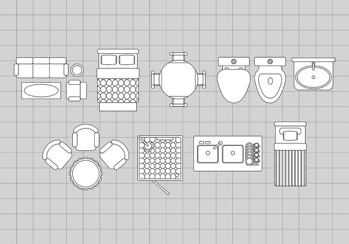 700x490 Floor Plan Free Vector Art
