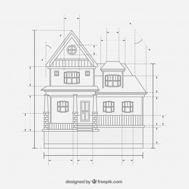 626x626 House Design Plans Vector Free Download
