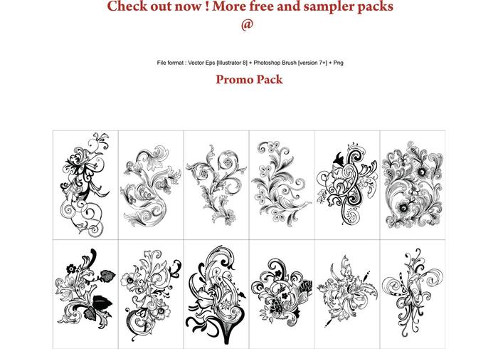 700x490 Free Floral Vector Pack