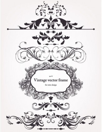 328x425 Europeanstyle Floral Border And Decorations 02 Vector Vector