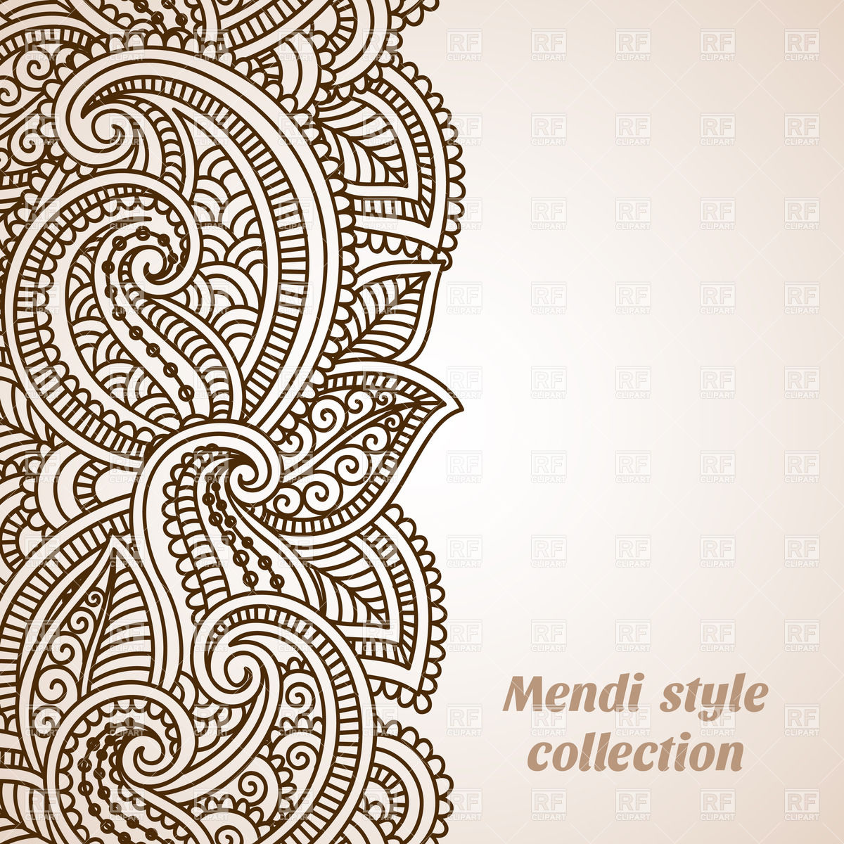 1200x1200 Oriental Ethnic Floral Border Vector Image Vector Artwork Of