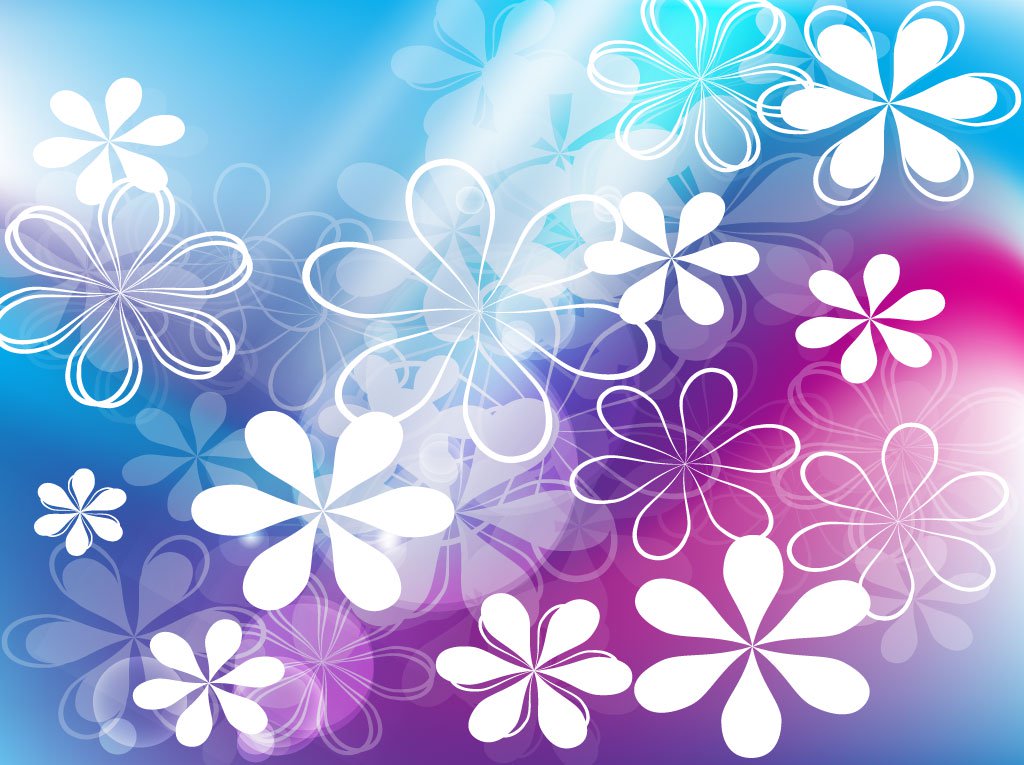 1024x765 Cute Flowers Vector Background Vector Art Amp Graphics