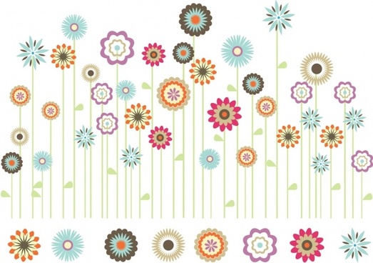 523x368 Flower Garden Free Vector Download (10,934 Free Vector) For
