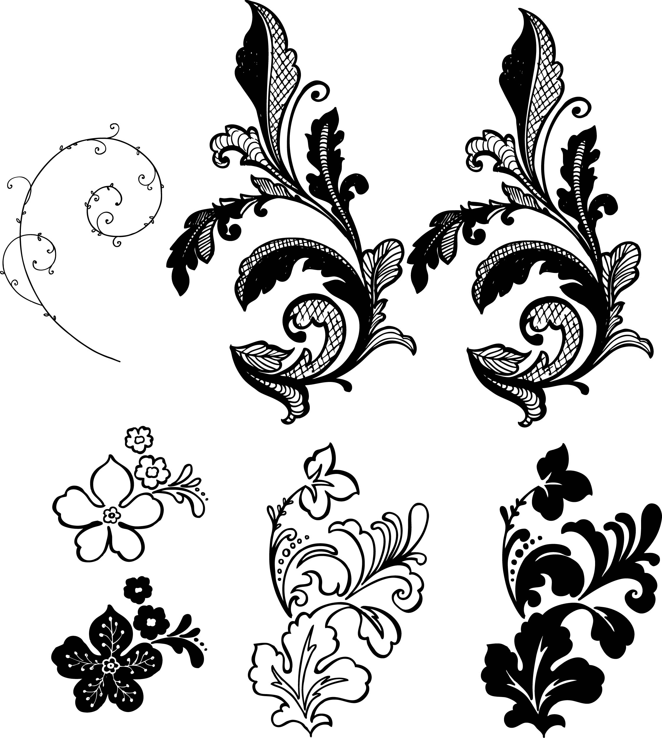 2246x2504 Flowers Patterns Vector Clipart Royalty Free Download