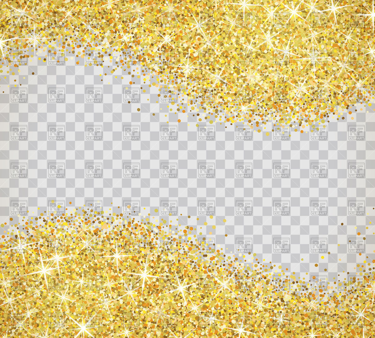 1200x1080 Gold Glitter On Transparent Background Vector Image Vector