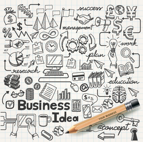 467x463 Hand Drawn Business Infographics Elements Vector Free Vector In