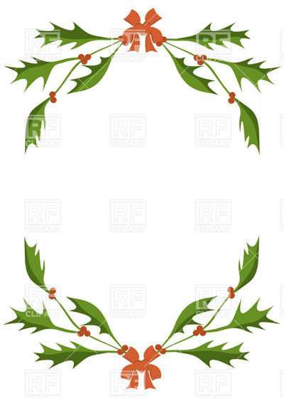 400x560 Frame Of Holly Berry Branches Royalty Free Vector Clip Art Image