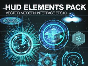 310x233 Vector Modern Infographics Hud Elements Vector 09 Free Vectors
