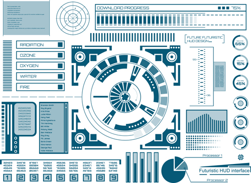 500x365 Futuristic Hud Interface Template Vector 02 Free Download