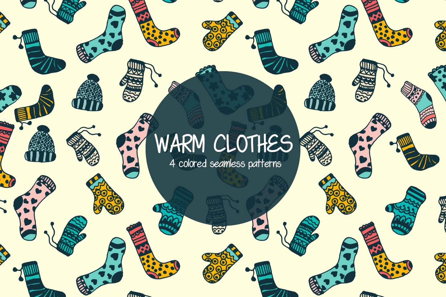 1440x960 Warm Clothes Illustration Vector Free Pattern
