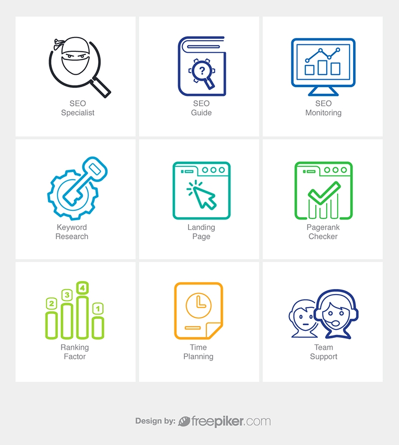 800x893 Freepiker Seo Line Icons V7 Vector Icons