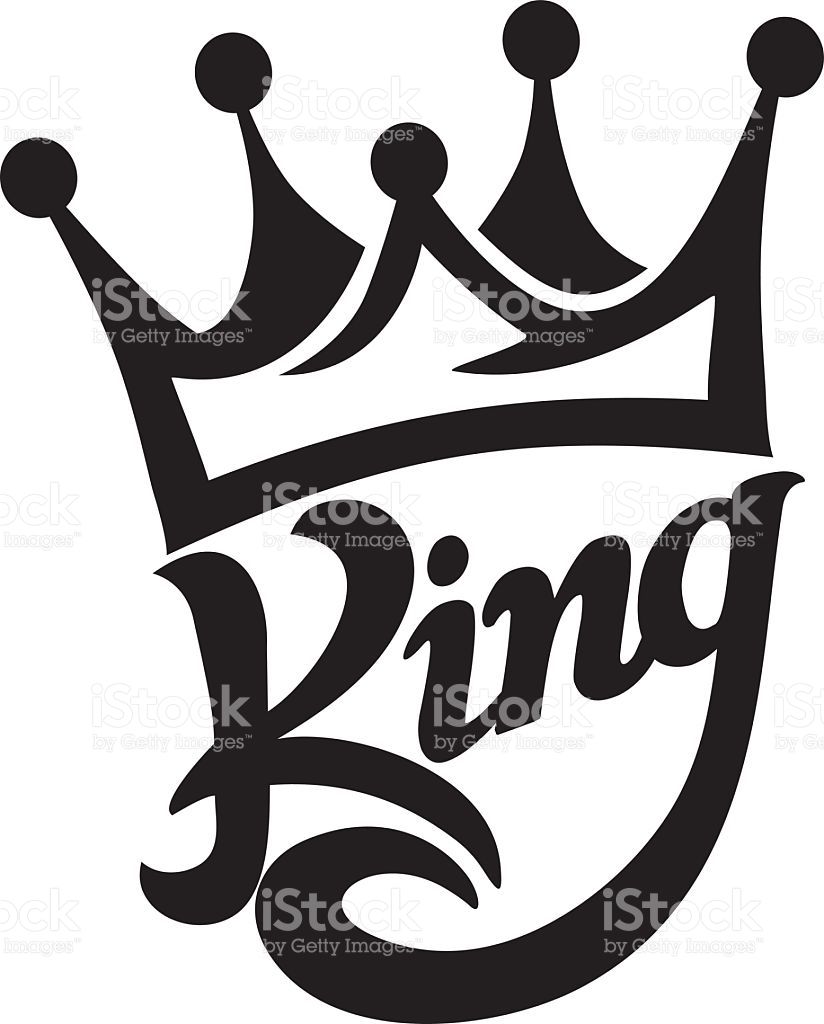 824x1024 Crown King Typography Moda Vector Art, Stenciling