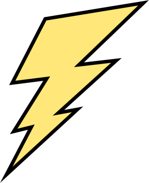 300x369 55 Free Lightning Bolt Clipart