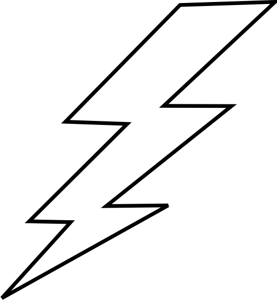 552x598 Free Lightning Bolt Stencil Lightening Clip Art Free Lightning
