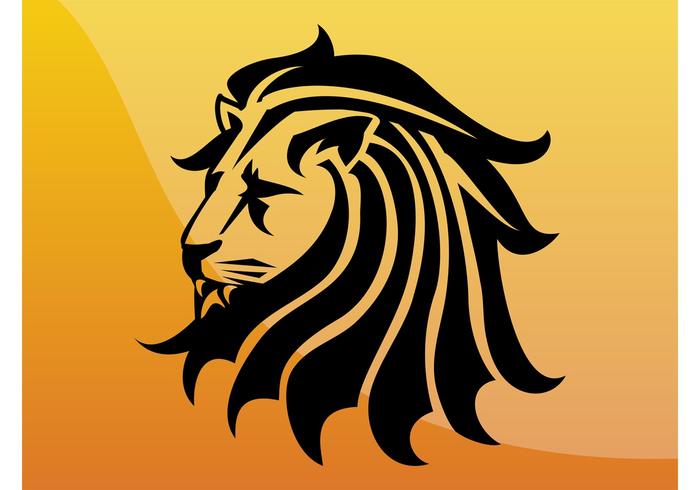 700x490 Lion Head Silhouette Free Vector Art