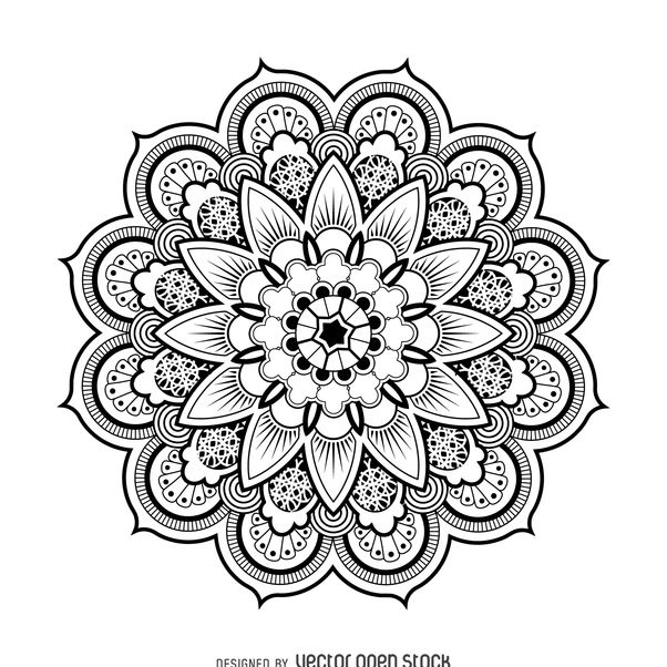 602x602 Mandala Design Drawing Free Vector Download 367561 Cannypic