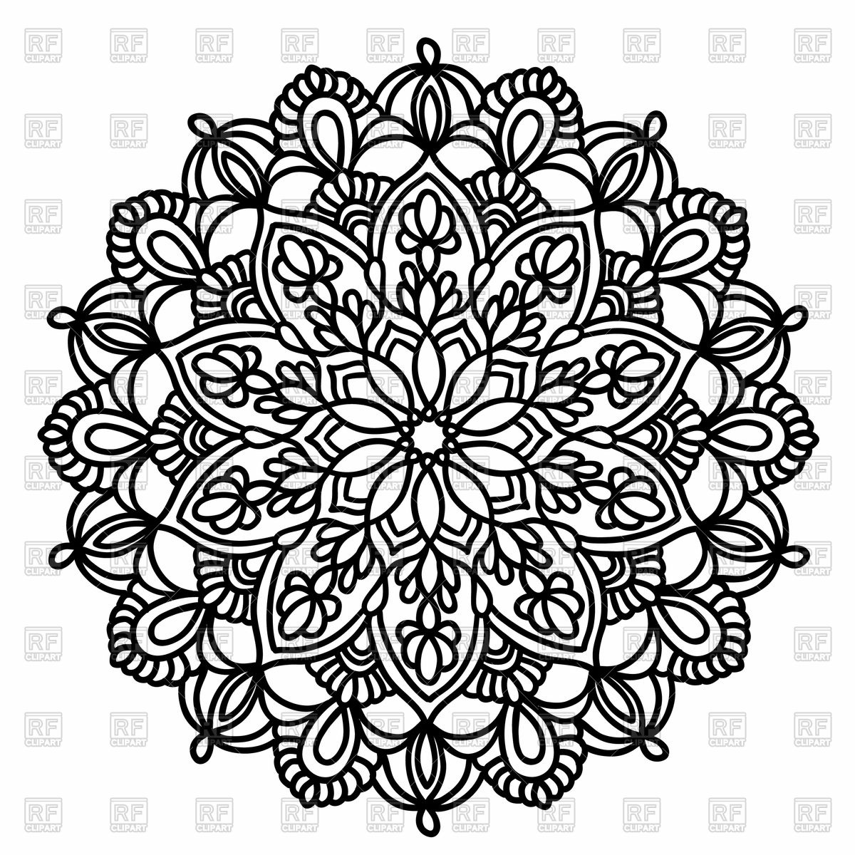 1200x1200 Ornamental Round Pattern With Floral Elements