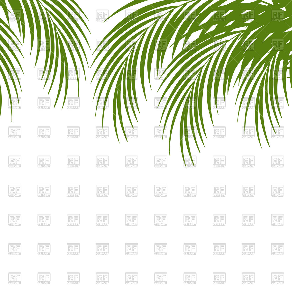 1200x1200 Palm Leaf Silhouettes Background Vector Image Vector Artwork Of