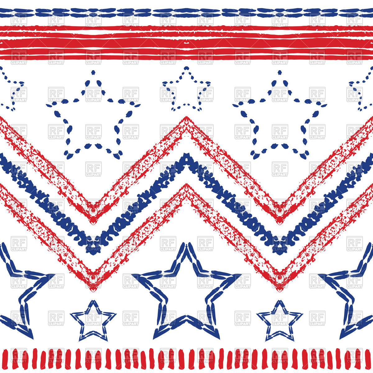 1200x1200 Patriotic Red, Blue Seamless Background With Stars Vector Image