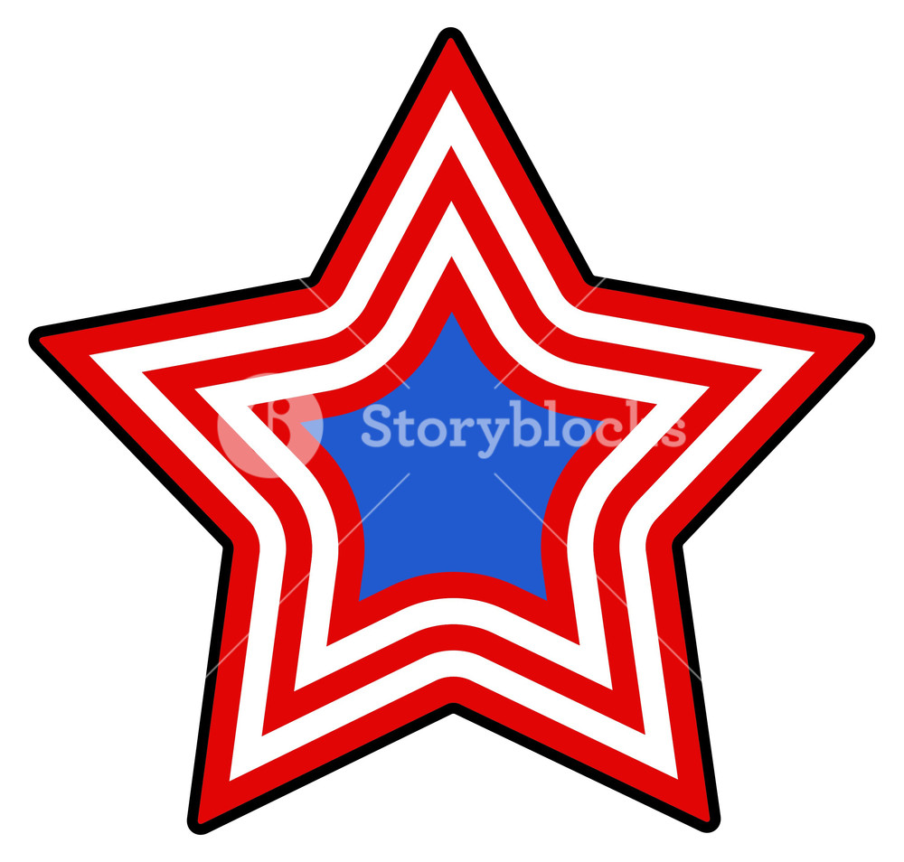 1000x954 Star Patriotic Usa Theme Vector Royalty Free Stock Image
