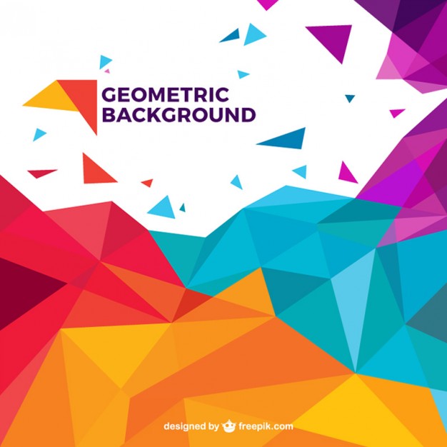 626x626 Colorful Geometric Background Vector Free Download