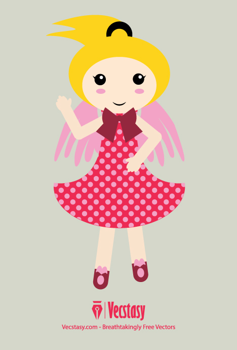 468x690 Free Vector Angel Doll Girl Character In Svg Download Free Vector