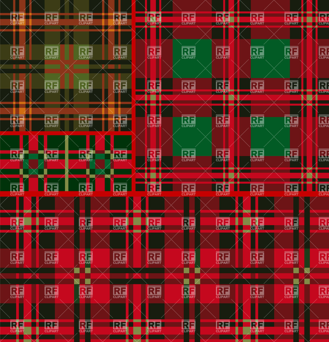 1152x1200 Red And Green Plaid Pattern Vector Image Vector Artwork Of