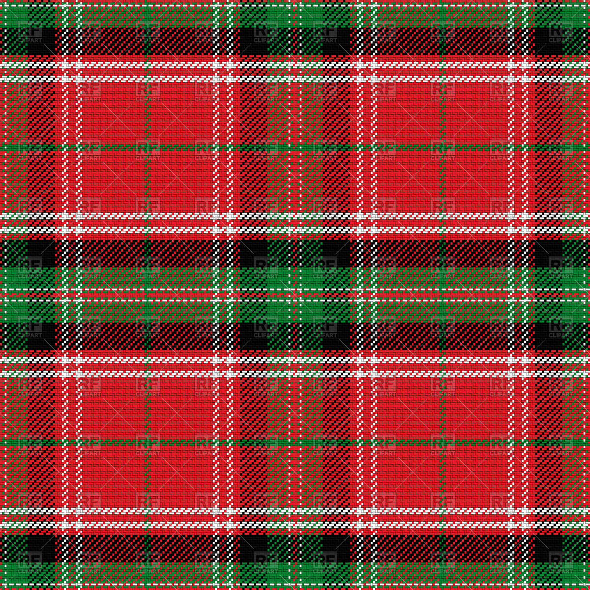 1200x1200 Scottish Red And Green Tartan Vector Image Vector Artwork Of