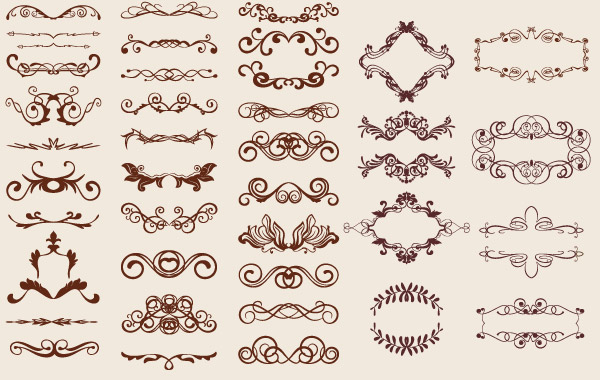 600x380 Free Vintage Graphics Flourish Vector Ornaments
