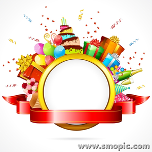 300x300 Smopic Com Free Vector Birthday Photo Frame Wreath Illustrator The