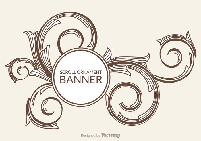 700x490 Free Scroll Ornament Vector Banner
