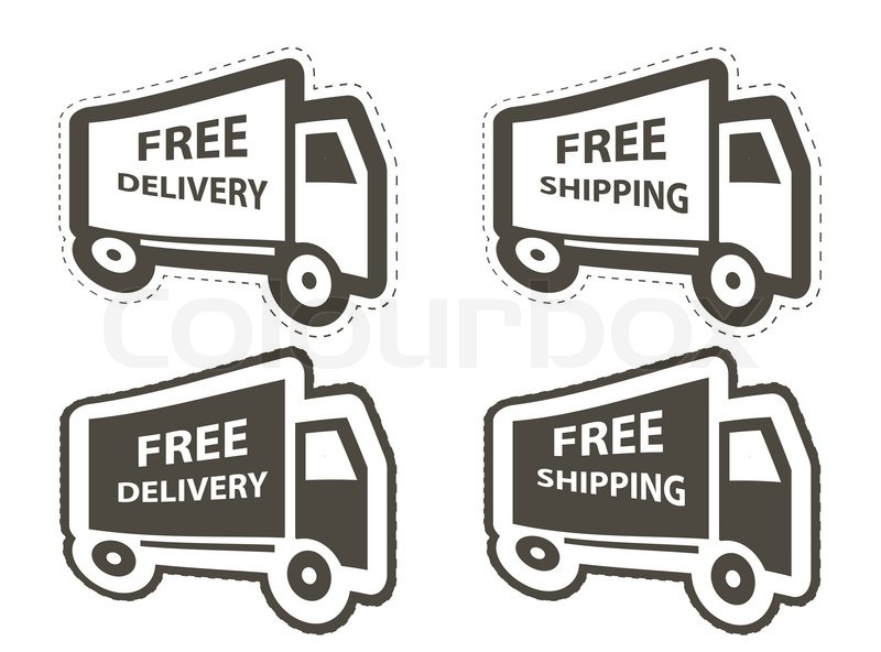 800x592 Free Shipping, Delivery Icon Set Vector Illustration Stock
