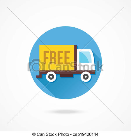 450x470 Vector Free Shipping Truck Icon.