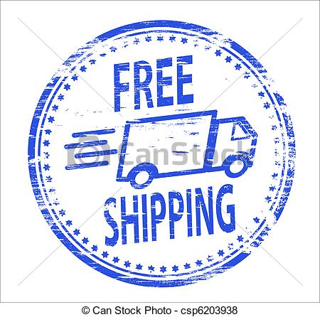 450x446 Free Shipping Stamp. Rubber Stamp Illustration Showing Free