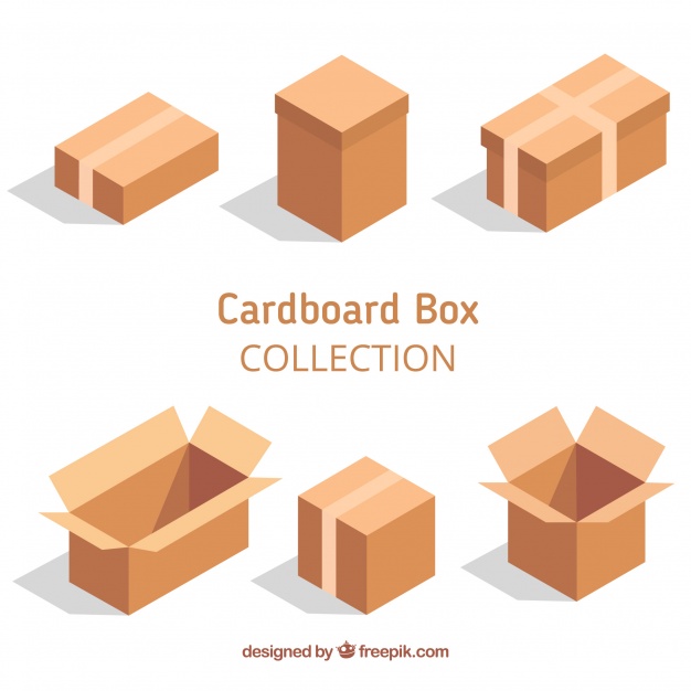 626x626 Set Of Cardboard Boxes To Shipping Vector Free Download