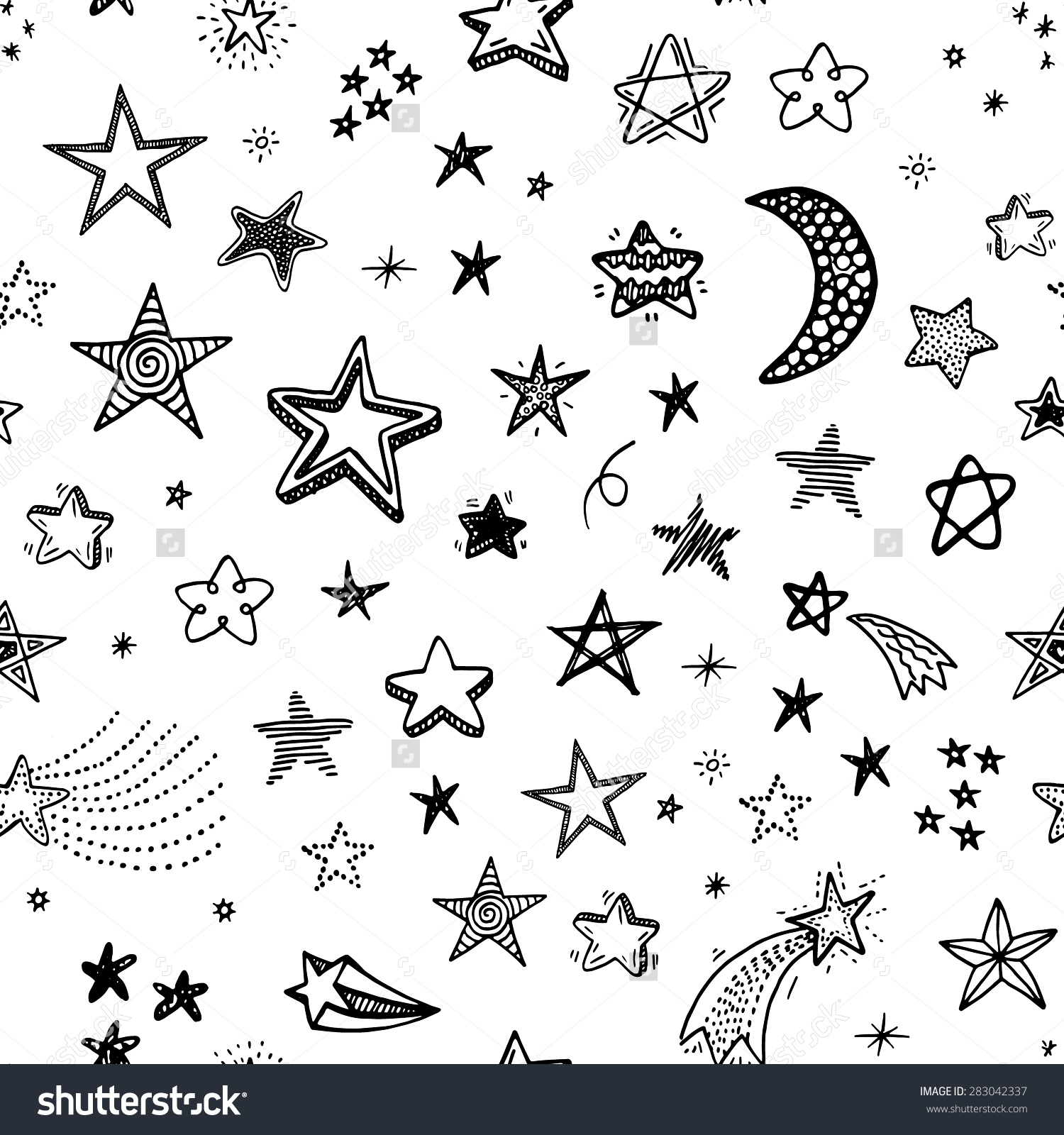 1500x1600 Drawn Shooting Star Sketchy Free Collection Download And Share