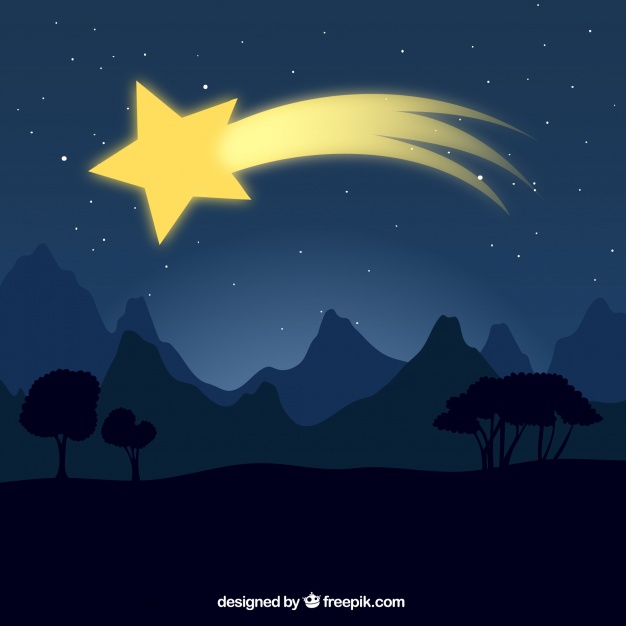 626x626 Landscape Background With Shooting Star Vector Free Download