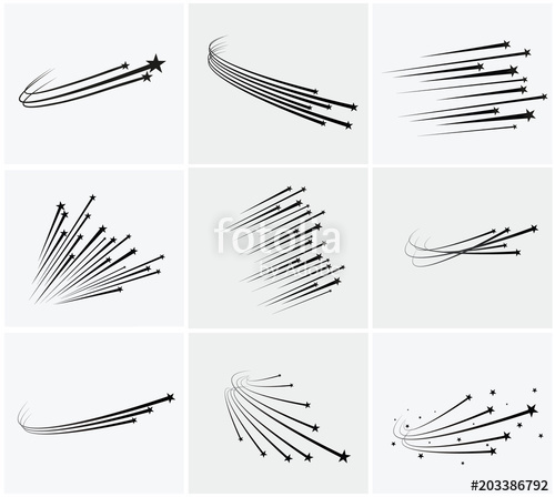 500x448 Abstract Falling Star Vector